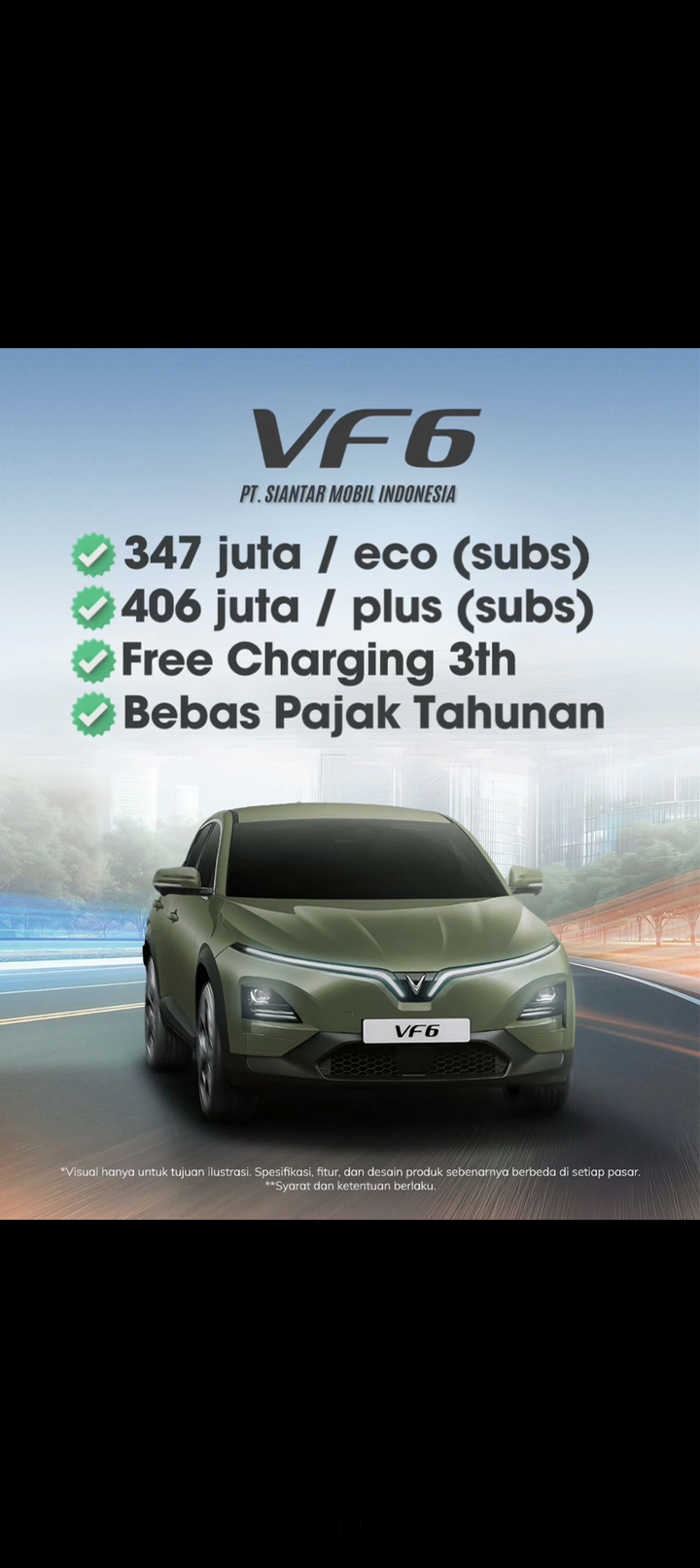 VF 6, product terbaru dari Vinfast Indonesia 